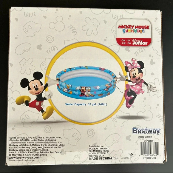 Disney Junior Kids Play Pool Mickey And Friends 48x10 Holds 37 Gallons - Picture 2 of 2